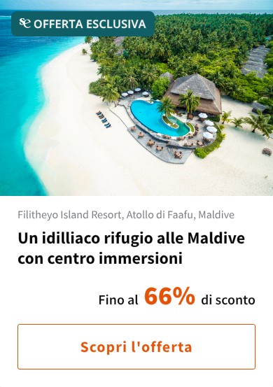 Un idilliaco rifugio alle Maldive con centro immersioni