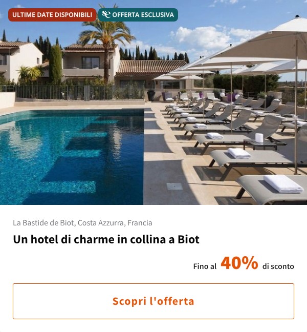 Un hotel di charme in collina a Biot