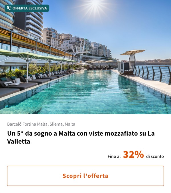 Un 5* da sogno a Malta con viste mozzafiato su La Valletta
