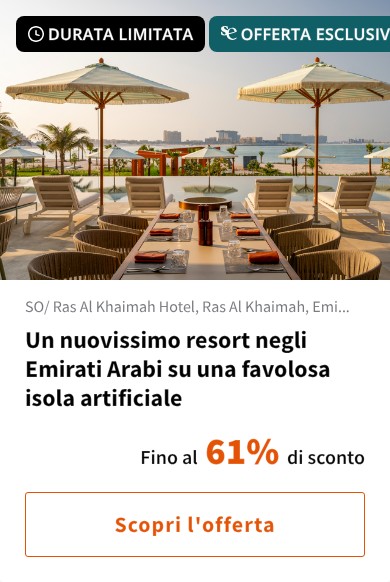 Un nuovissimo resort negli Emirati Arabi su una favolosa isola artificiale