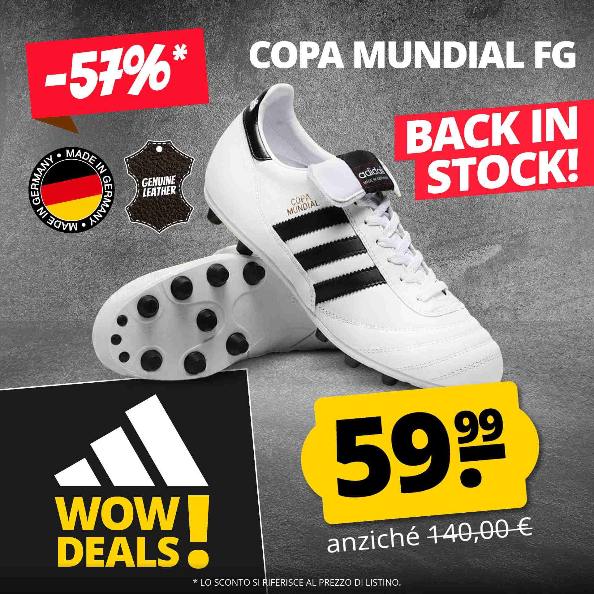 adidas copa mundial fg scarpe da calcio in pelle di canguro