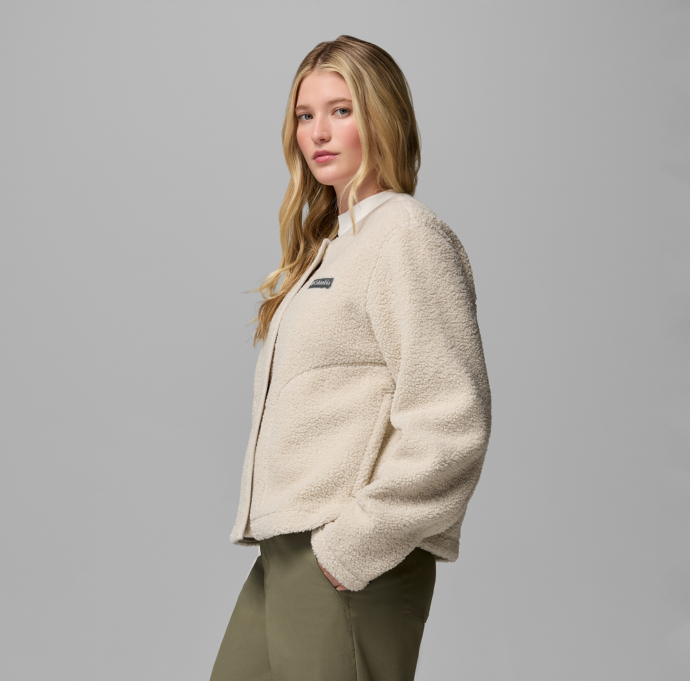 Giacca in pile Sherpa con bottoni a pressione Panorama™ da donna