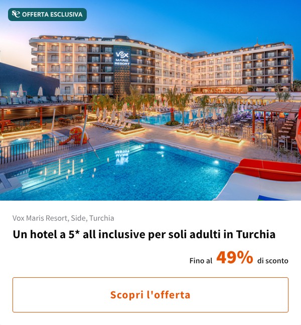 Un hotel a 5* all inclusive per soli adulti in Turchia