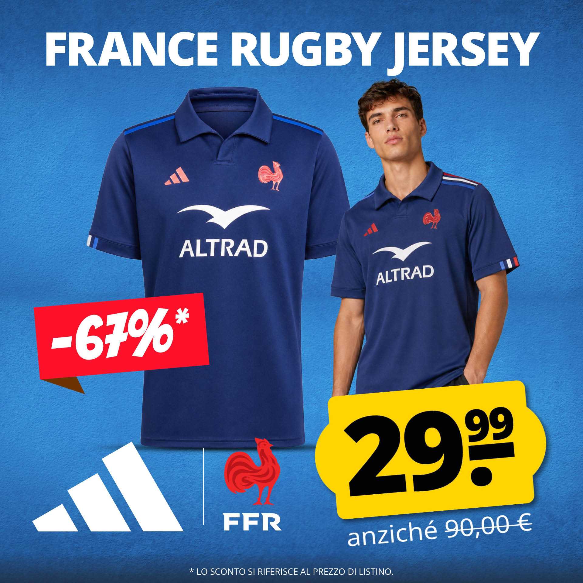francia ffr rugby adidas uomo maglia per il gioco in casa