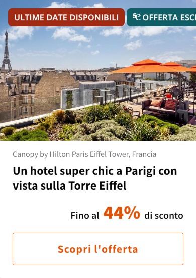 Un hotel super chic a Parigi con vista sulla Torre Eiffel