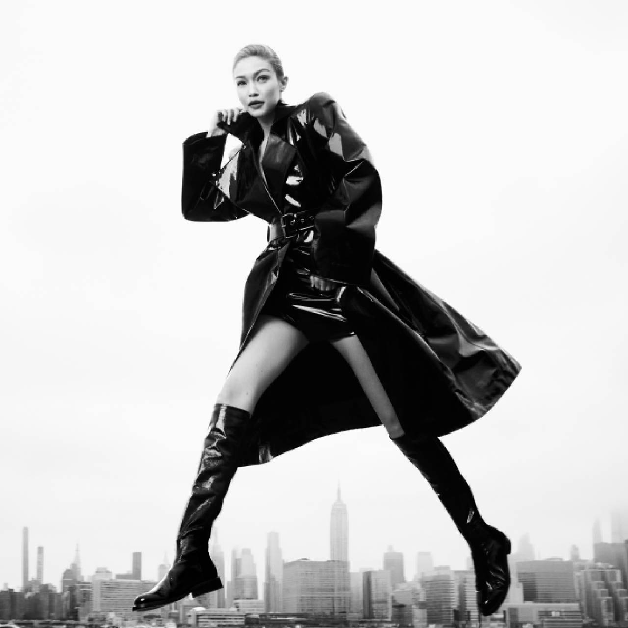 GIGI HADID WEARS THE 5050 GISELE BOOT