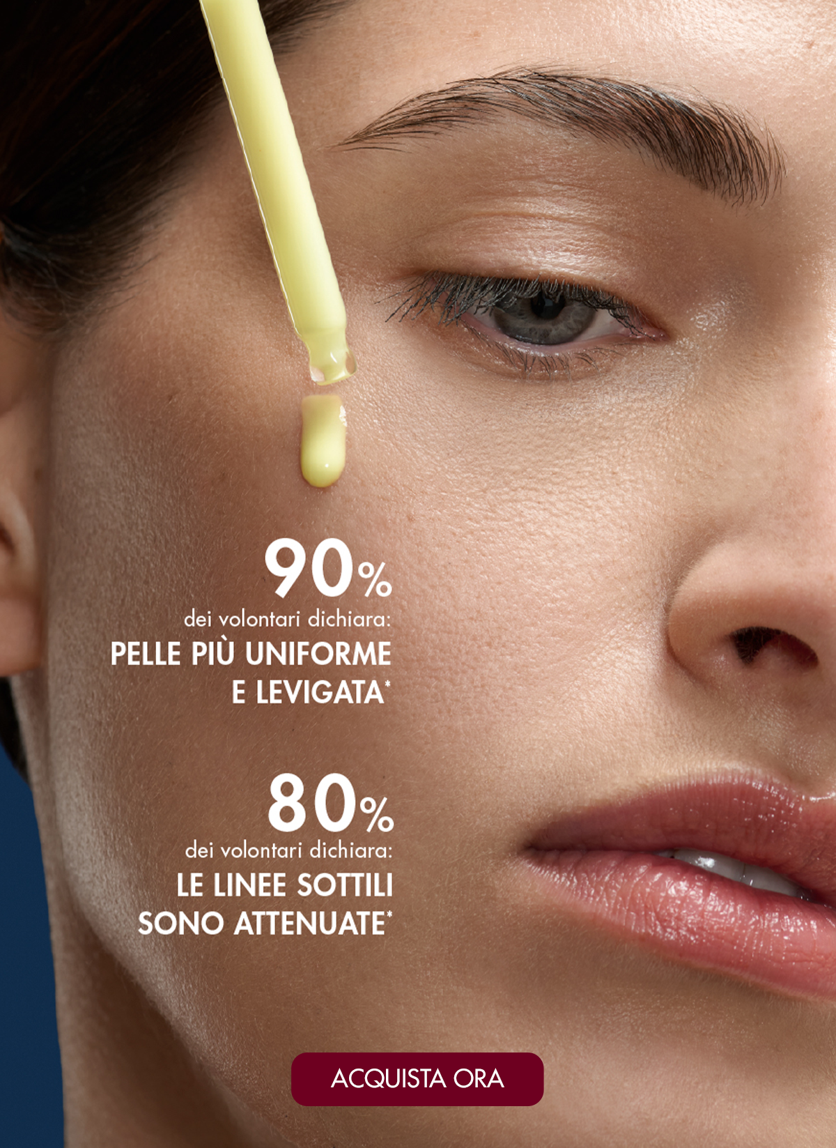 percentuali dei volontari che hanno provato il tri-retinoid serum