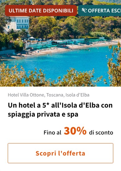 Un hotel a 5* all'Isola d'Elba con spiaggia privata e spa