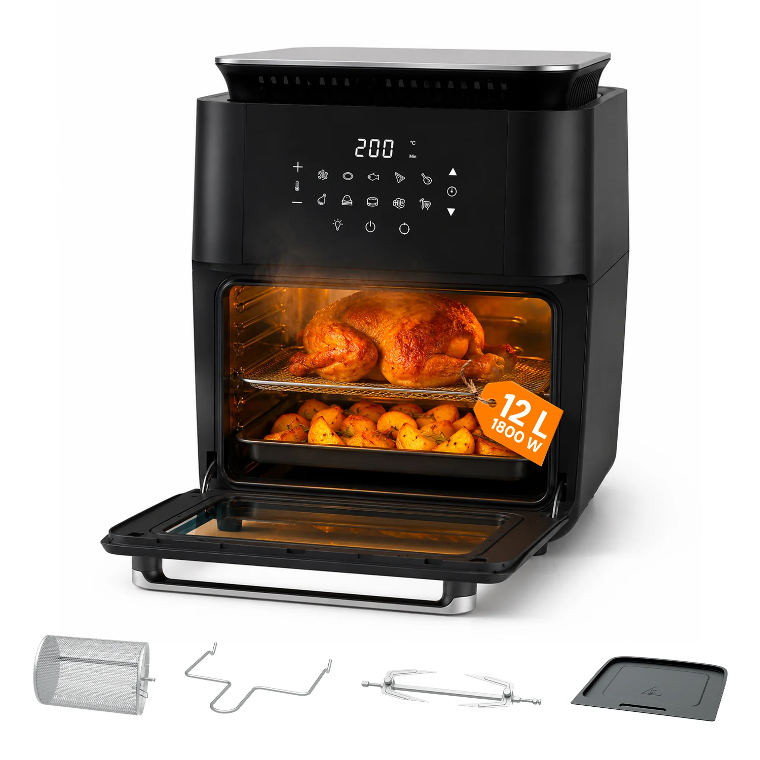 Image of Friggitrice Aria 12L con Display LED e Timer 60min