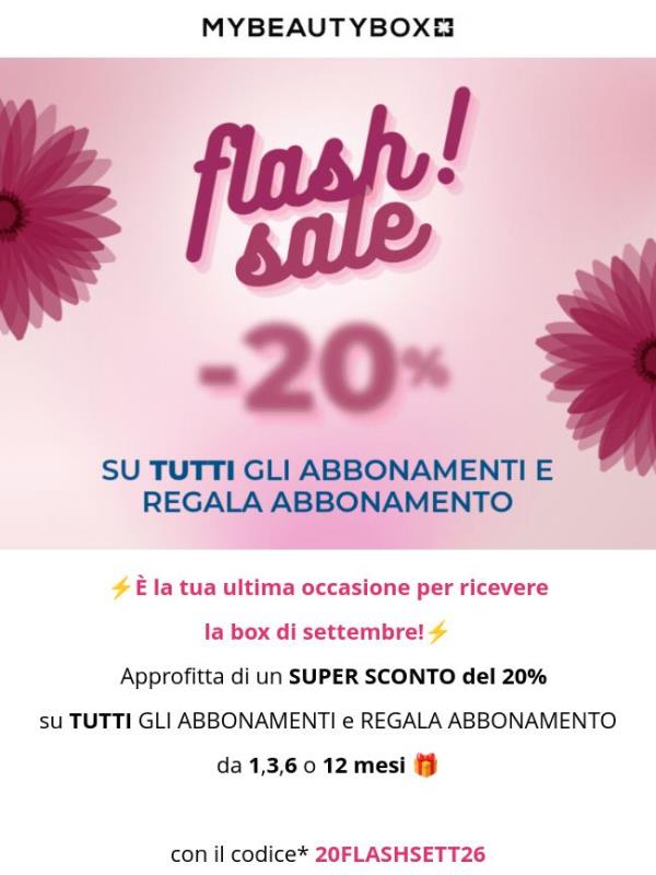 ⏳Ultima chance: -20% su tutti gli abbonamenti e regala abbonamento