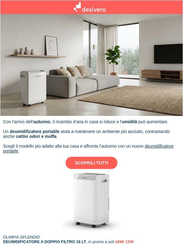 Umidità in aumento? Scopri i deumidificatori portatili