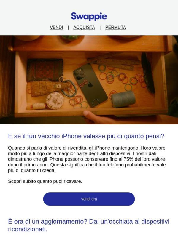 Trasforma quell'iPhone di scorta in contanti