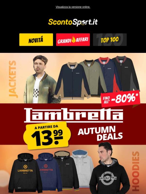 Fantastiche novità autunnali Lambretta a partire da 13,99 €! 🍂