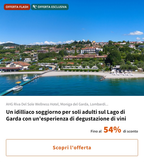 Un idilliaco soggiorno per soli adulti sul Lago di Garda con un'esperienza di degustazione di vini