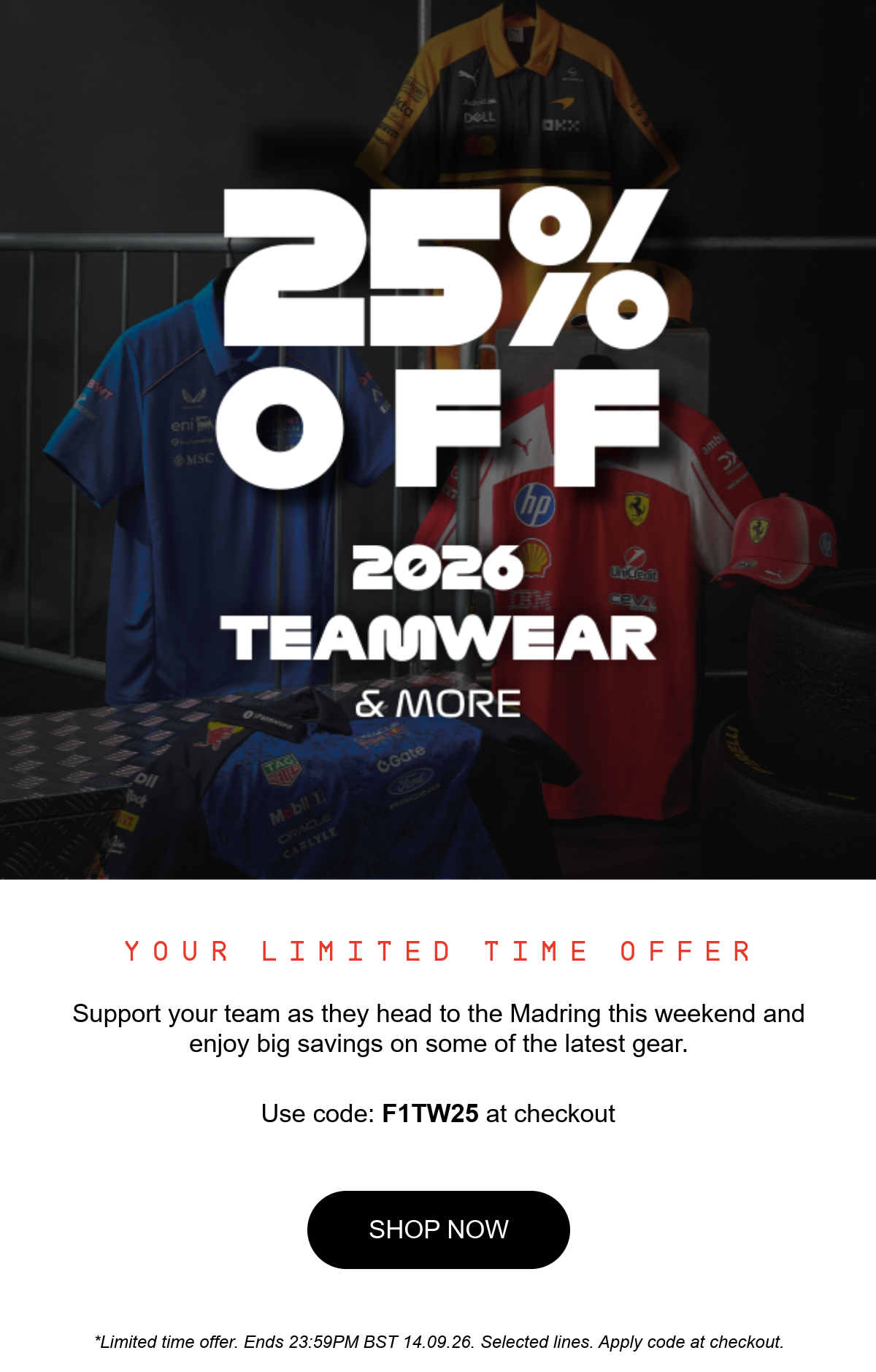 25% Off 2026 teamwear and more