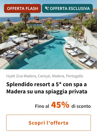 Splendido resort a 5* con spa a Madera su una spiaggia privata