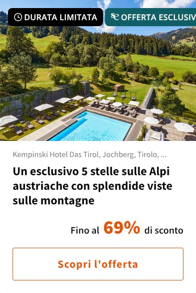 Un esclusivo 5 stelle sulle Alpi austriache con splendide viste sulle montagne