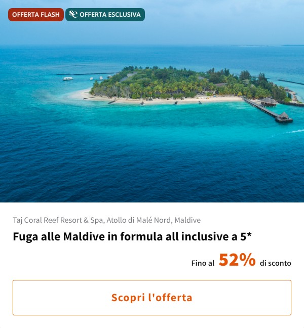 Fuga alle Maldive in formula all inclusive a 5*