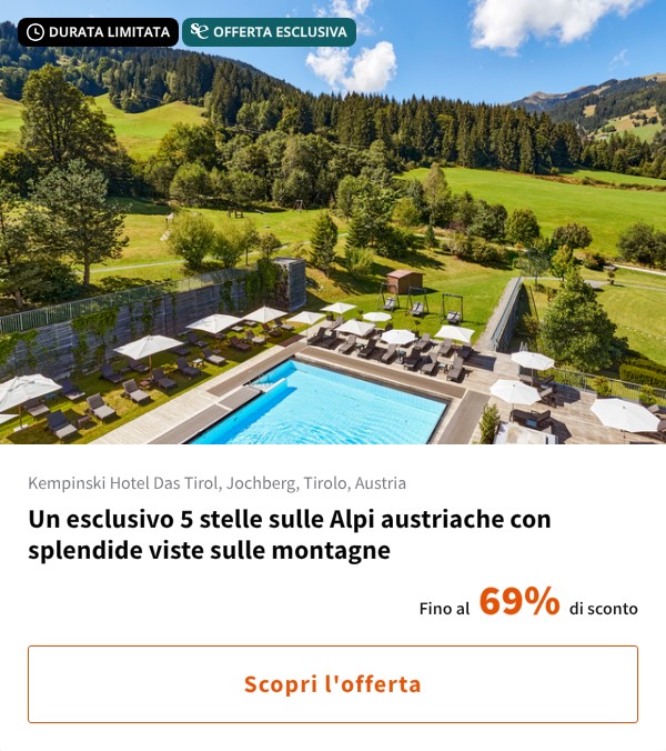 Un esclusivo 5 stelle sulle Alpi austriache con splendide viste sulle montagne