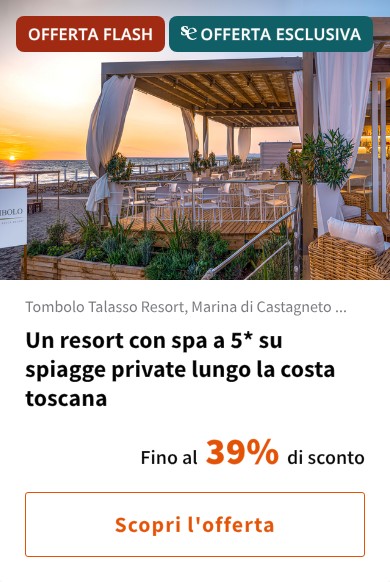 Un resort con spa a 5* su spiagge private lungo la costa toscana