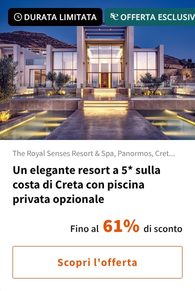 Un elegante resort a 5* sulla costa di Creta con piscina privata opzionale