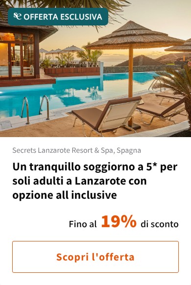 Un tranquillo soggiorno a 5* per soli adulti a Lanzarote con opzione all inclusive