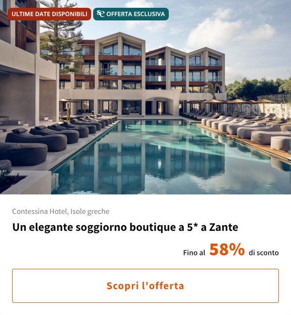 Un elegante soggiorno boutique a 5* a Zante