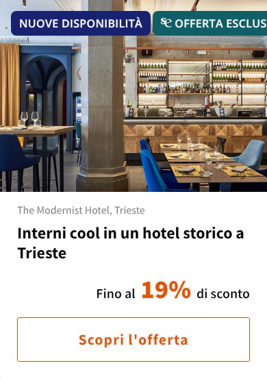 Interni cool in un hotel storico a Trieste