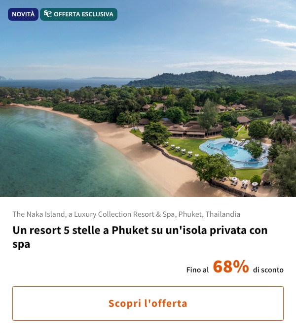 Un resort 5 stelle a Phuket su un'isola privata con spa