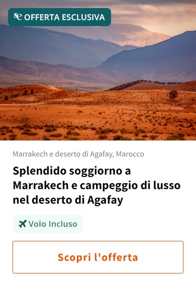 Splendido soggiorno a Marrakech e campeggio di lusso nel deserto di Agafay