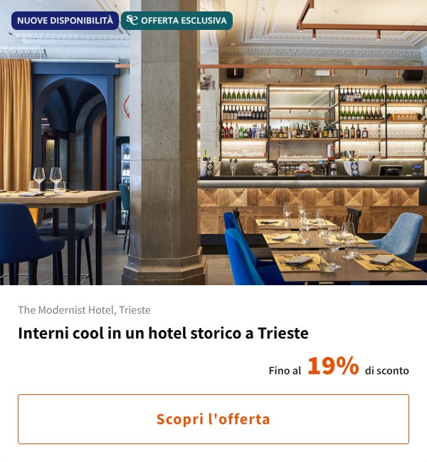 Interni cool in un hotel storico a Trieste