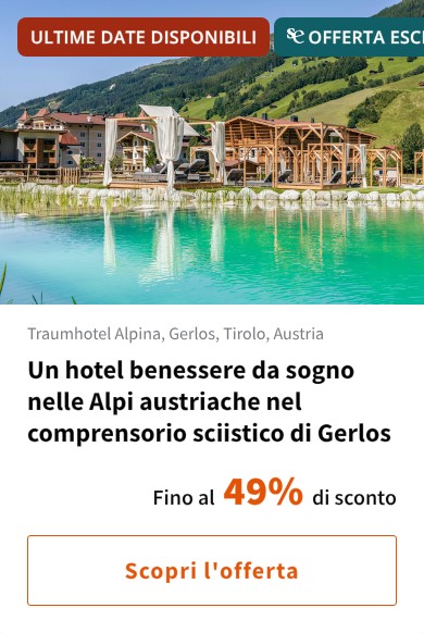 Un hotel benessere da sogno nelle Alpi austriache nel comprensorio sciistico di Gerlos