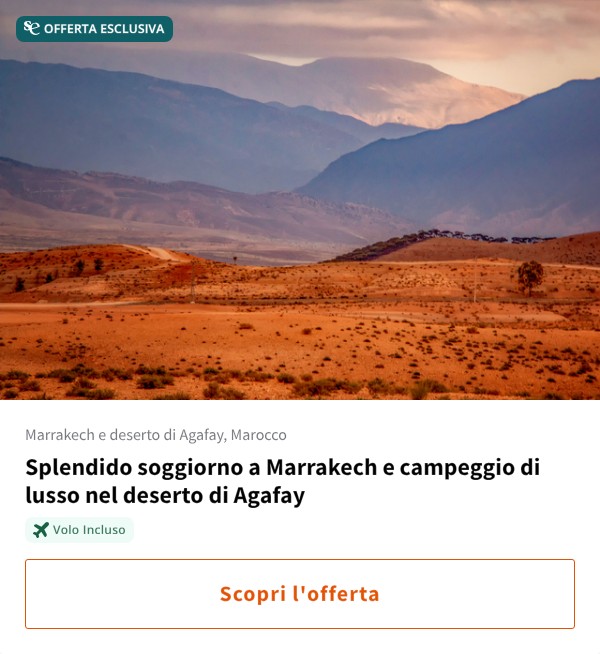 Splendido soggiorno a Marrakech e campeggio di lusso nel deserto di Agafay
