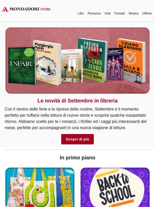 Ricomincia alla grande: scopri le novità di settembre