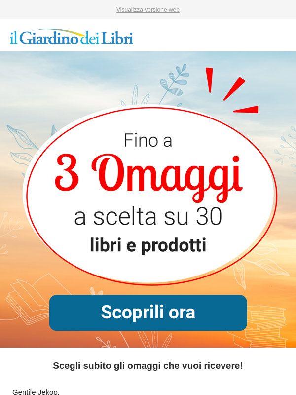 📦 Fino a 3 omaggi a scelta su 30: alcuni stanno finendo