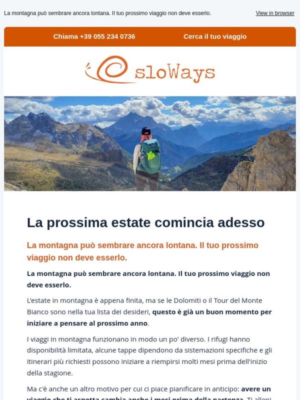 La prossima estate comincia adesso
