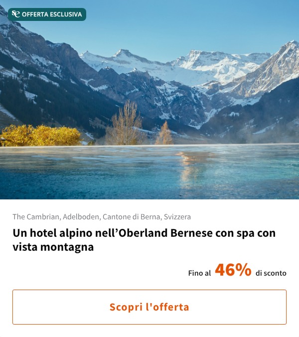 Un hotel alpino nell%27Oberland Bernese con spa con vista montagna