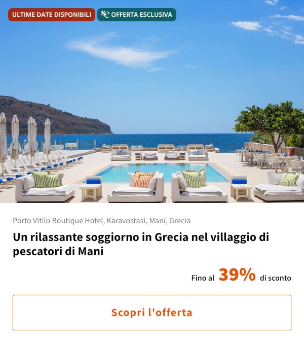 Un rilassante soggiorno in Grecia nel villaggio di pescatori di Mani