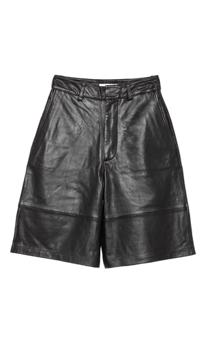 Leather bermuda shorts