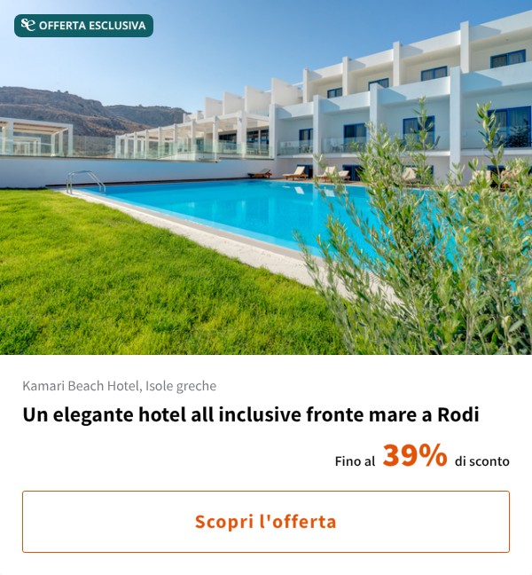 Un elegante hotel all inclusive fronte mare a Rodi