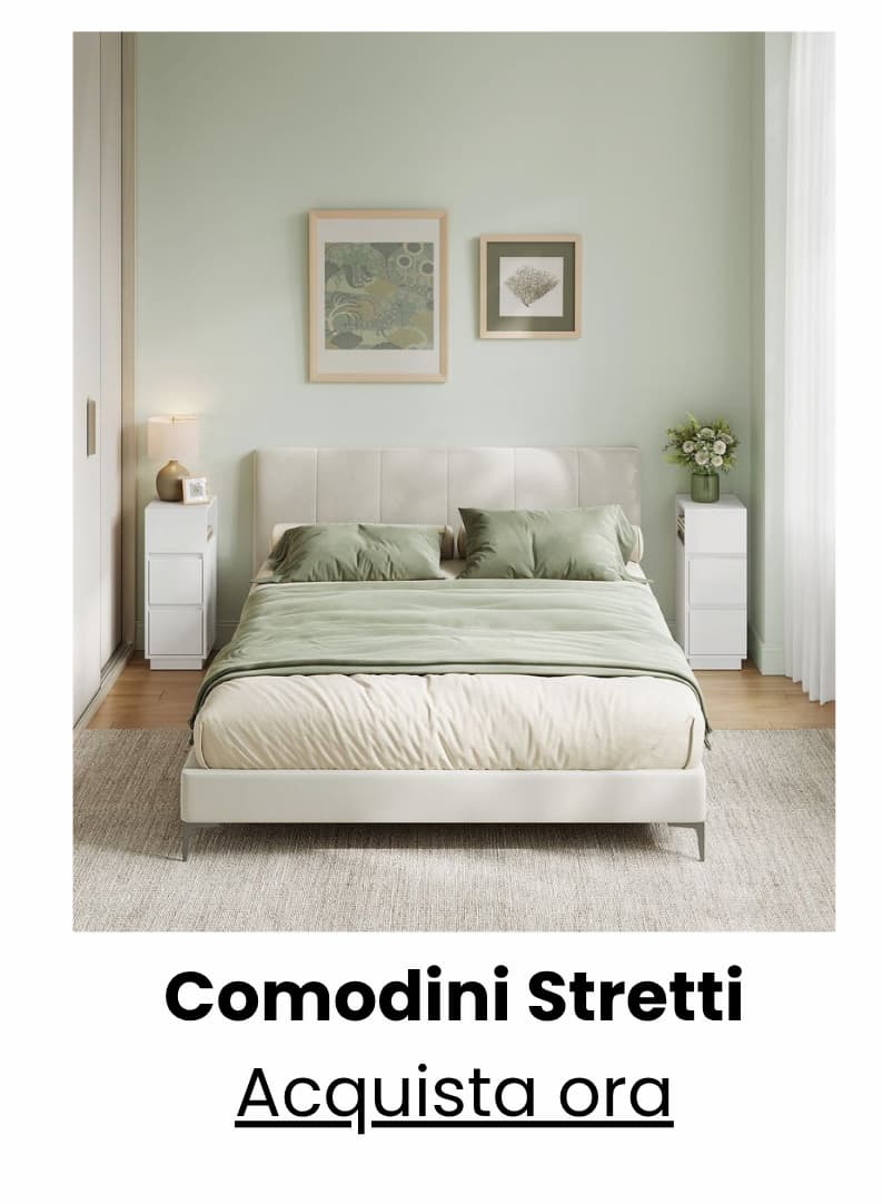 Set di 2 Comodini Stretti