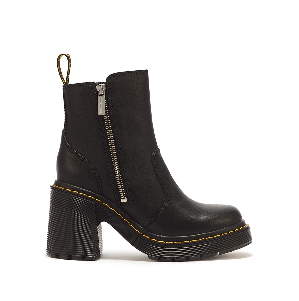 STIVALETTI SPENCE IN PELLE SENDAL CON ZIP E TACCO