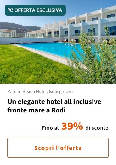 Un elegante hotel all inclusive fronte mare a Rodi