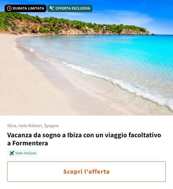 Vacanza da sogno a Ibiza con un viaggio facoltativo a Formentera