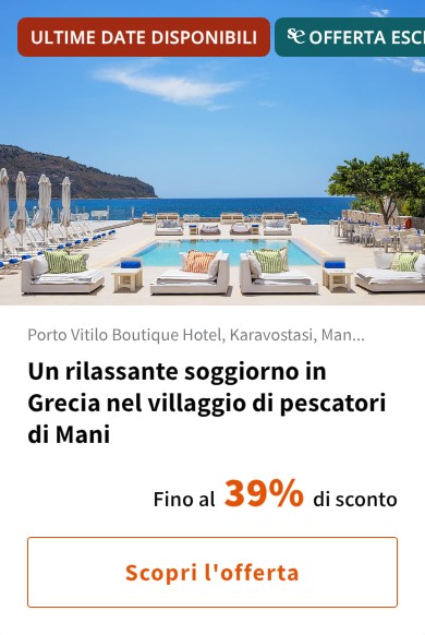 Un rilassante soggiorno in Grecia nel villaggio di pescatori di Mani