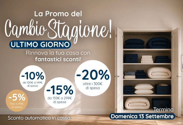 CAMBIO STAGIONE: SALDI FINO AL -20%