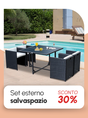 Set da esterno salvaspazio