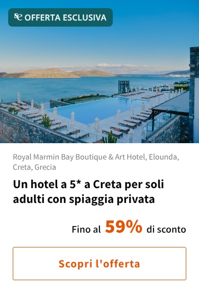 Un hotel a 5* a Creta per soli adulti con spiaggia privata