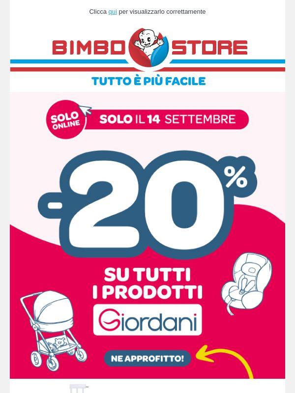 👶 -20% SU TANTI PRODOTTI GIORDANI