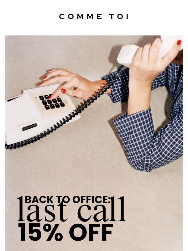 15% OFF // mancano poche ore